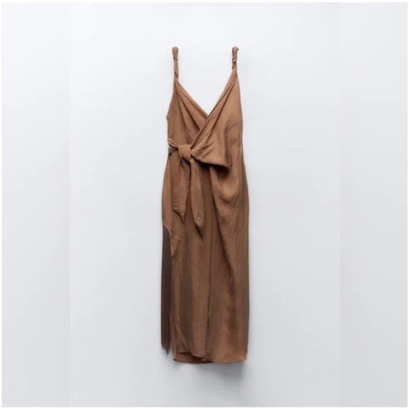ZARA LIMITED EDITION FRINGED SARONG STYLE DRESS - Picture 4 of 10